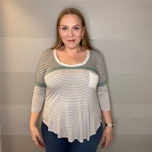 Bordeaux shirt size L - originally from Anthropologie and can fit up to a 2X!